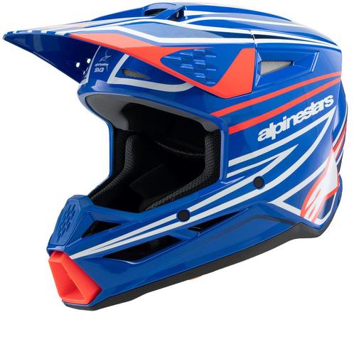 Alpinestars S-M3 Youth Wurx Blauw Rood Wit Zwart Offroad, Motoren, Kleding | Motorhelmen, Offroadhelm, Heren, M, Nieuw met kaartje