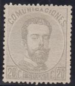 Spanje 1872 - Amadeo I. 20 centimos, grijs. - Edifil 123, Gestempeld