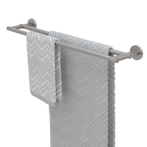 Tiger Noon Handdoekenrek Dubbel RVS Geborsteld 5x60x12.5 cm, Doe-het-zelf en Verbouw, Sanitair, Ophalen of Verzenden