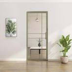 Stalen taatsdeur Olijfgroen 6 Vlaks Helder glas Luxe design, 80 tot 100 cm, Overige typen, Nieuw, Metaal