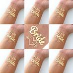 9 goudkleurige tatoeages Bride to Be en Bride Tribe, Verzenden, Nieuw, Versiering, Geboorte of Huwelijk