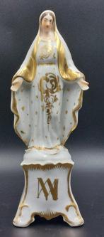 sculptuur, Virgen de porcelana y blanco y dorado Finales del