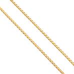 Gouden collier met granaat stenen; 43 cm | Uno A Erre, Sieraden, Tassen en Uiterlijk, Kettingen, Gebruikt, Overige kleuren, Ophalen of Verzenden