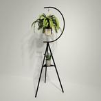 [en.casa] Plantenstandaard Bloemendaal 155x35x55 cm zwart