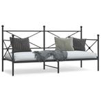 vidaXL Slaapbank zonder matras 90x190 cm staal zwart, 90 cm, Eenpersoons, Verzenden, Zwart