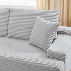 Coredo Bank - Corduroy bekleding - Links - Lichtgrijs, Huis en Inrichting, Banken | Bankstellen, Verzenden, Nieuw