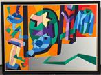 Ugo Nespolo (1941) - Lincessante labirinto, Antiek en Kunst, Kunst | Schilderijen | Modern