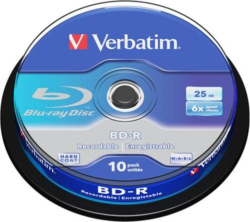Verbatim BD-R 25 GB 6x Speed in Cakebox 10 Stuks, Computers en Software, Beschrijfbare discs, Nieuw, Verzenden