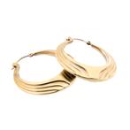 Gouden oorringen | Ø 30 mm (oorbellen, kliksluiting), Ophalen of Verzenden, Gebruikt, Overige kleuren, Goud