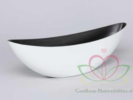 Bootschaal boot halfhoog 39x11x12. 5cm. wit bloemschikken en, Hobby en Vrije tijd, Knutselen, Nieuw, Ophalen of Verzenden