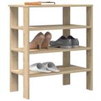 vidaXL Schoenenrek 61x32x70 cm bewerkt hout sonoma, Huis en Inrichting, Verzenden, Nieuw