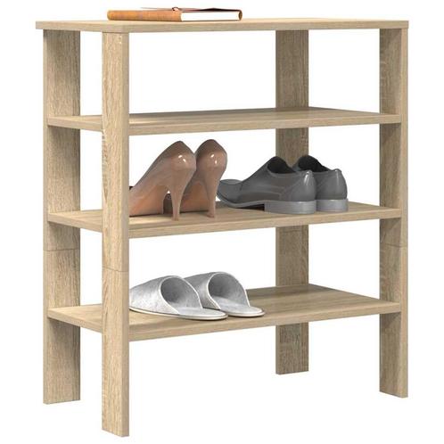 vidaXL Schoenenrek 61x32x70 cm bewerkt hout sonoma, Huis en Inrichting, Kasten | Schoenenrekken, Nieuw, Verzenden