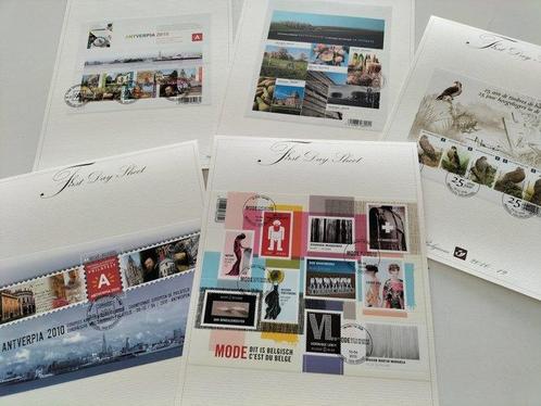 België - Lot 27 Eerste dagblad BELGIË. Volledig jaar 2010, Postzegels en Munten, Postzegels | Europa | België
