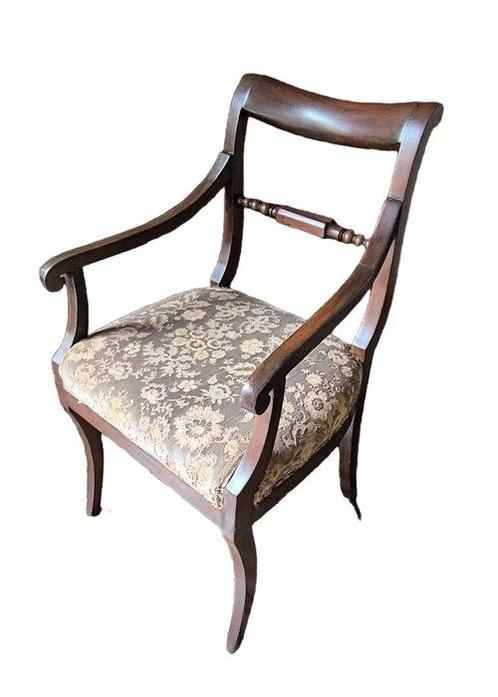 Fauteuil - Hout - Regency-stijl fauteuil, Antiek en Kunst, Antiek | Overige Antiek