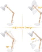 Tafellamp - Bureaulamp - Leeslamp - Wit - Aigostar, Verzenden, Zo goed als nieuw