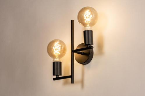 Rietveld Wandlampen - Zwart - Metaal, Huis en Inrichting, Lampen | Wandlampen, Verzenden