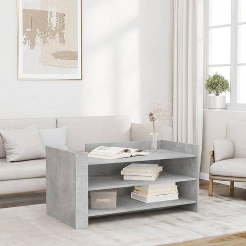 vidaXL Salontafel 100x50x50 cm bewerkt hout betongrijs, Huis en Inrichting, Tafels | Salontafels, 100 tot 150 cm, Nieuw, Overige houtsoorten
