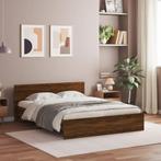 vidaXL Bedframe met hoofdeinde bruin eikenkleur 150x200 cm, Bruin, Verzenden, Overige maten, 200 cm