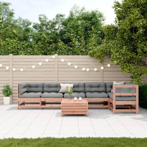 vidaXL 7-delige Loungeset met kussens massief douglashout, Tuin en Terras, Tuinsets en Loungesets, Loungeset, Nieuw, Verzenden