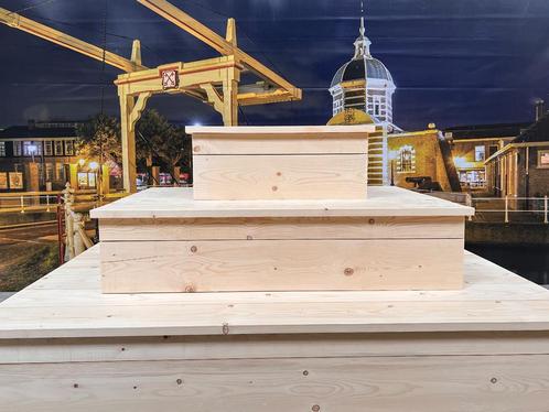 Steigerhouten Display Meubel, Zakelijke goederen, Kantoor en Winkelinrichting | Kantoormeubilair en Inrichting, Ophalen of Verzenden