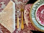 Jas van toile de jouy klassieke scènes, rood op wit. -, Antiek en Kunst, Antiek | Meubels | Tafels