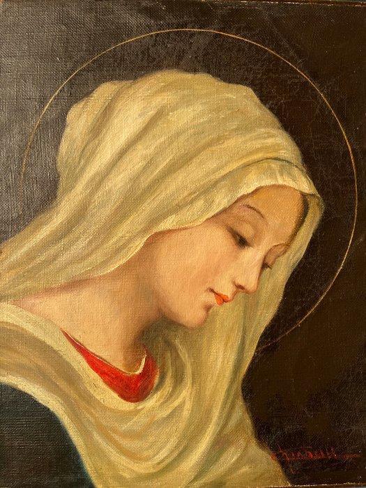 Italiaanse school (XIX) - Vergine Maria, Antiek en Kunst, Kunst | Schilderijen | Klassiek