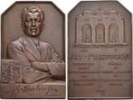 Bronze-plakette Personenmedaille Martougin, Alfred 1875 +..., Verzenden