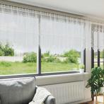 vidaXL Kantgordijn met gordijnen Wit 400x100cm Polyester, Huis en Inrichting, Stoffering | Gordijnen en Lamellen, Verzenden, Nieuw