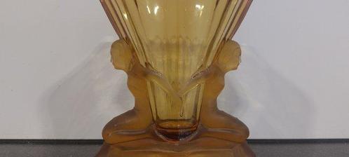 Walther&Söhne - Seltene Windsor Vase in Bernsteinfarben von, Antiek en Kunst, Antiek | Glas en Kristal