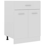 vidaXL Onderkast met lade Lyon 60x46x81,5 cm bewerkt hout, Huis en Inrichting, Keuken | Keukenelementen, Verzenden, Nieuw, Wit