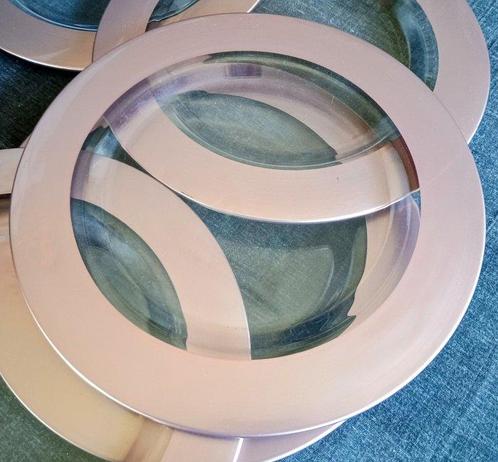 Vidivi - Onderbord (6) - Glas, Cromen staal, Antiek en Kunst, Antiek | Meubels | Tafels