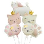 Katten verjaardagset + hoed,bandana,strik,slinger,ballonnen, Verzenden, Nieuw