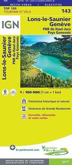Fietskaart 143 Lons-Le-Saunier Geneve PNR du Haut-Jura - IGN, Boeken, Atlassen en Landkaarten, Nieuw, Verzenden