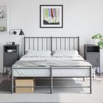 vidaXL Nachtkastjes 2 st 36x39x78 cm staal antracietkleurig, Verzenden, Nieuw, Metaal of Aluminium