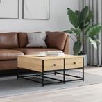 vidaXL Salontafel 80x80x40 cm bewerkt hout sonoma, Huis en Inrichting, Tafels | Salontafels, 50 tot 100 cm, Verzenden, Nieuw, 50 tot 100 cm