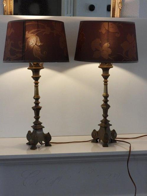 Tafellamp - Brons - Set massieve tafellampen, Antiek en Kunst, Curiosa en Brocante