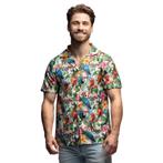 Tropische Blouse Papegaai Bloemen Korte Mouw, Kleding | Heren, Ophalen of Verzenden, Nieuw