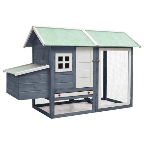vidaXL Kippenhok 170x81x110 cm massief grenen- en vurenhout, Dieren en Toebehoren, Knaagdieren en Konijnen | Hokken en Kooien