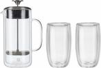 ZWILLING Sorrento Dubbelwandige French Press en Latte Glas, Witgoed en Apparatuur, Koffiezetapparaten, Verzenden, Nieuw