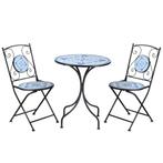 TRUUSK Tuin Zitgroep Bistro-Set Voor 2 Personen Ø 61 Cm Met, Tuin en Terras, Verzenden, Nieuw