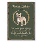 French Bulldog Vintage Deco bord, Verzamelen, Dierenverzamelingen, Nieuw, Overige typen, Verzenden, Hond of Kat