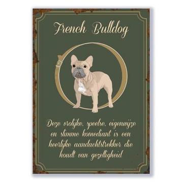 French Bulldog Vintage Deco bord