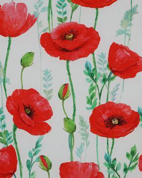 Klaproos Poplin Katoen Wit, Hobby en Vrije tijd, Stoffen en Lappen, Wit, Nieuw