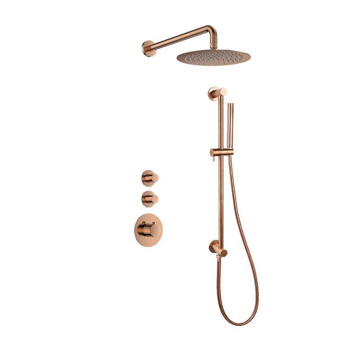 Sani Royal Pro Inbouw Regendouche Brons Geborsteld Messing, Doe-het-zelf en Verbouw, Sanitair