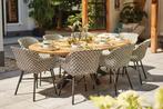 Hartman Delphine Dining Tuinstoel - Zwart/Wit Wicker, Tuin en Terras, Verzenden, Nieuw