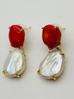 Rode koraal - Oorbellen, Verzamelen, Mineralen en Fossielen