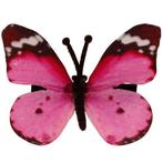 Haarclipje met stoffen vlinder vlindertje roze- 6 cm NIEUW, Ophalen of Verzenden, Nieuw