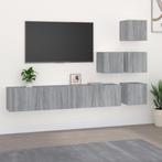 vidaXL Tv-wandmeubel bewerkt hout grijs sonoma eikenkleurig, Verzenden, Nieuw, 50 tot 100 cm, Minder dan 100 cm