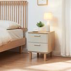 Nachtkastje Ferrersp 50x40x40 cm eikenkleurig havermout en n, Verzenden, Nieuw