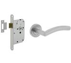 Intersteel deurbeslag set loopslot wit + deurklink Lisa 90°, Verzenden, Nieuw